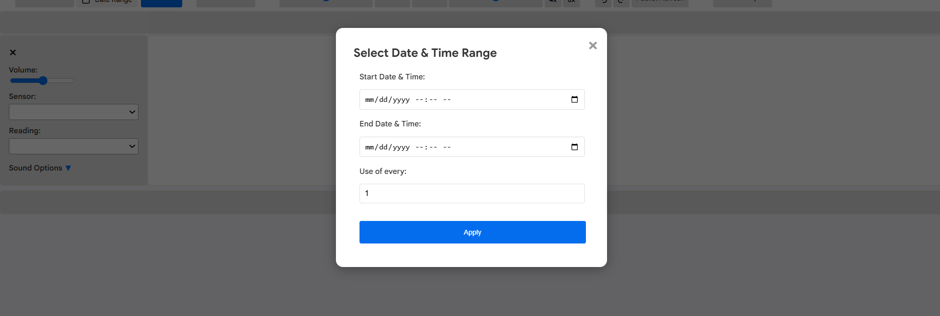 time range options